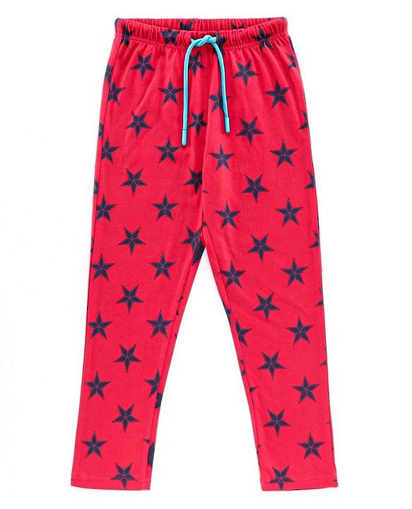 Pine Kids Half Sleeves Bio Washed T-Shirt & Pajama Set Captain America Print - Blue Red