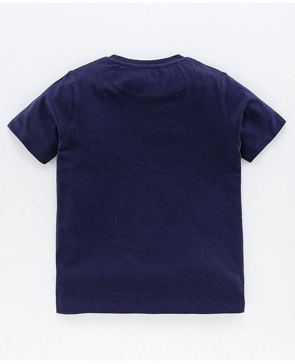 Pine Kids Half Sleeves Bio Washed T-Shirt & Pajama Set Marvel Graphic - Blue & Red