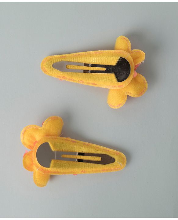 Pine Kids Sequins Snap Clips Free Size Pack of 2 - Orange