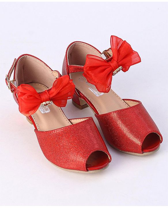 Cute Walk by Babyhug  Peeptoes Sandals - Red