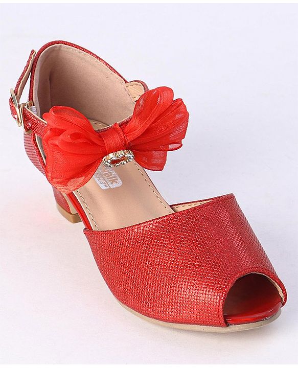 Cute Walk by Babyhug  Peeptoes Sandals - Red