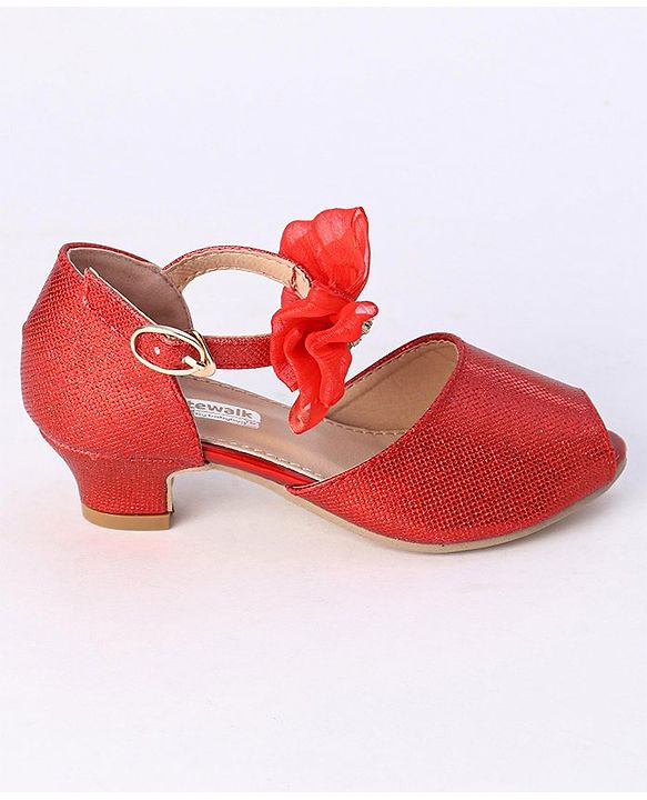 Cute Walk by Babyhug  Peeptoes Sandals - Red