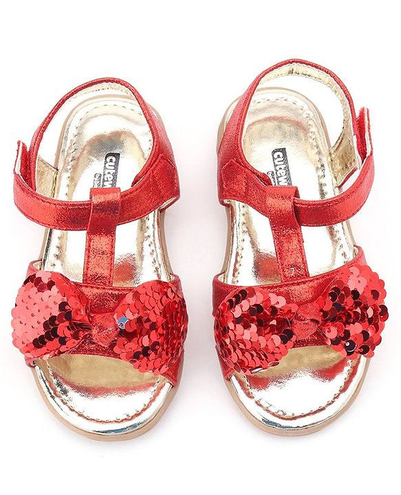 Cute Walk by Babyhug Sandals Girl RED 30