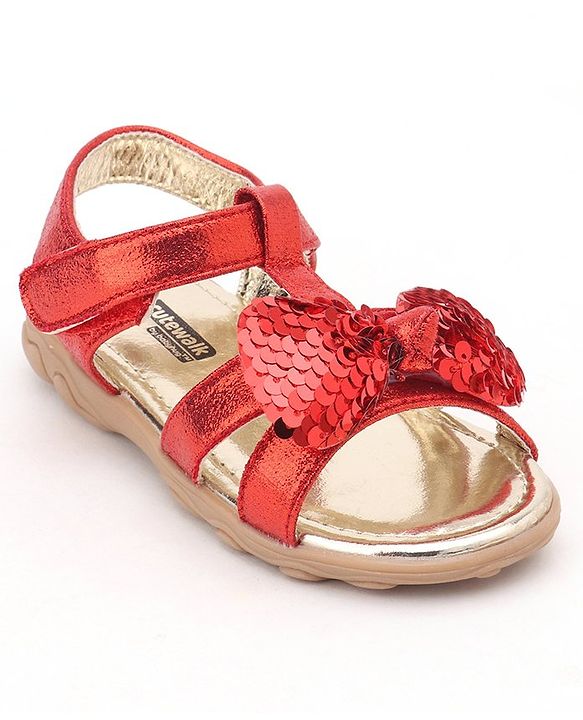 Cute Walk by Babyhug Sandals Girl RED 30