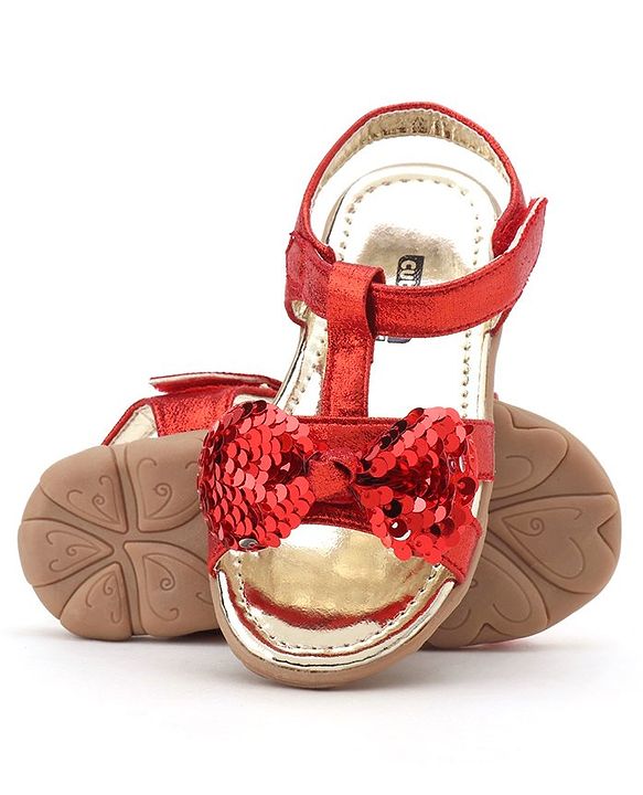 Cute Walk by Babyhug Sandals Girl RED 30