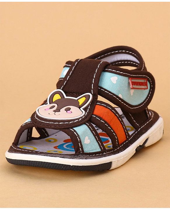 Cute Walk by Babyhug Sandals Animal Patch - Brown