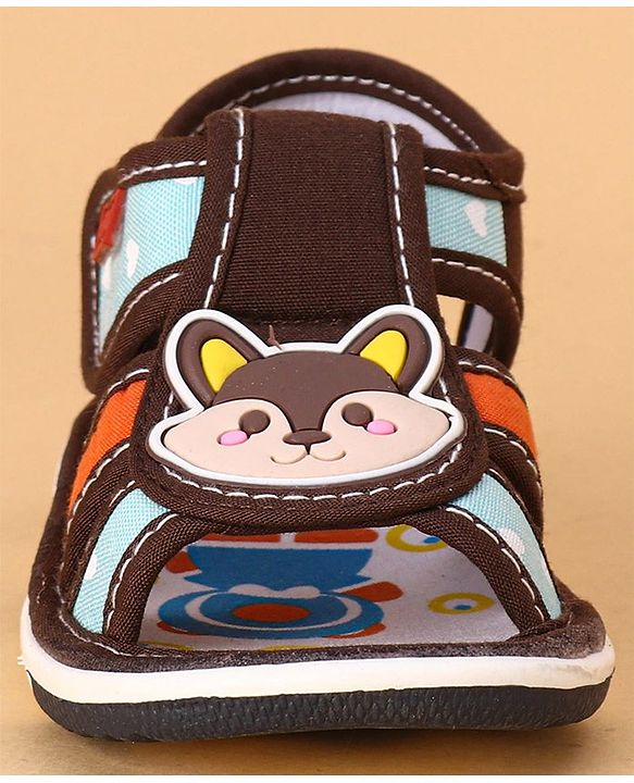 Cute Walk by Babyhug Sandals Animal Patch - Brown