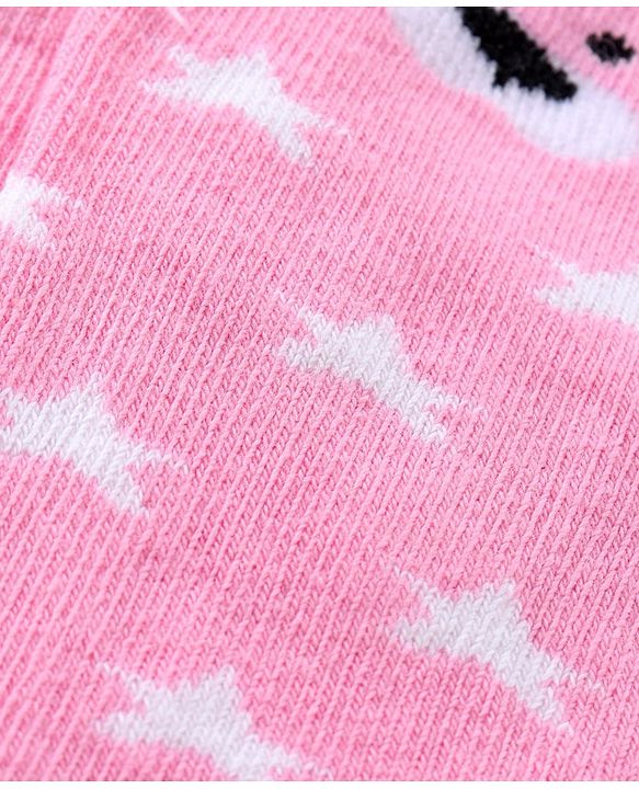 Cute Walk By Babyhug Antibacterial Ankle Length Socks Set of 5 - Pink White