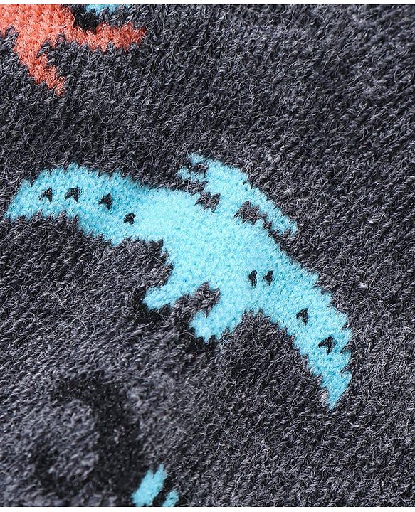 Cute Walk by Babyhug Ankle Length Antibacterial Socks Dino Design Pack of 5 - Multicolor