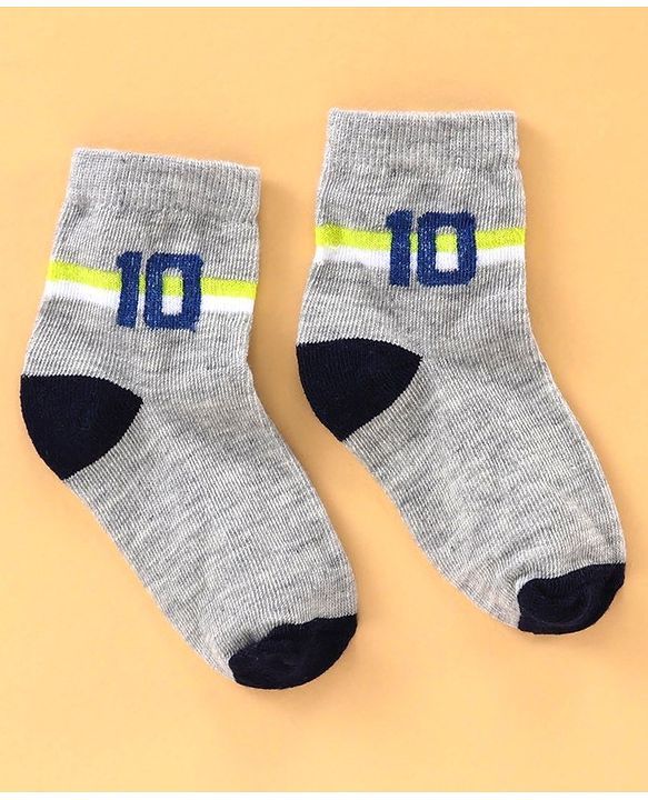 Cute Walk by Babyhug Ankle Length Antibacterial Socks Football Design Pack of 5 - Multicolor