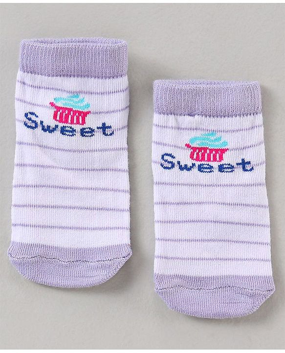 Cutewalk By Babyhug Multi Print Anti Bacterial Ankle Length Socks Pack of 5 - Multicolour