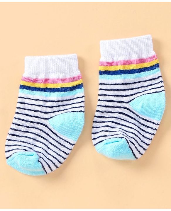 Cute Walk By Babyhug Antibacterial Ankle Length Socks Set of 5 - Multicolor