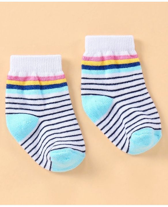 Cute Walk By Babyhug Antibacterial Ankle Length Socks Set of 5 - Multicolor