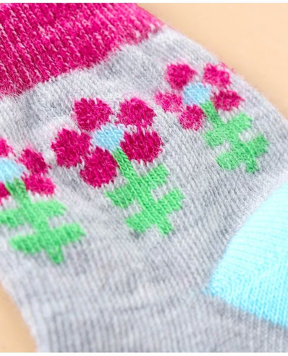 Cute Walk By Babyhug Antibacterial Ankle Length Socks Set of 5 - Multicolor