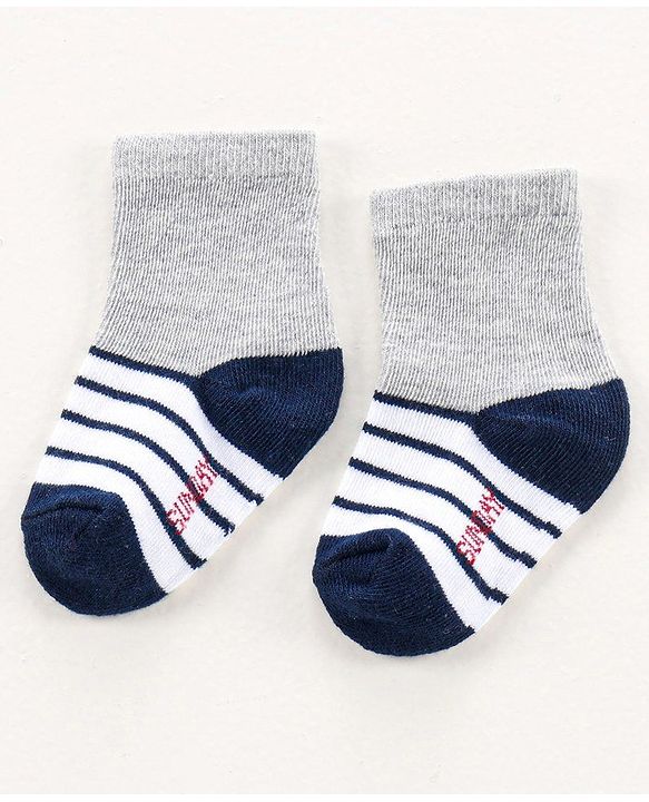 Cute Walk by Babyhug Anti-bacterial Ankle Length Socks All Over Printed Pack of 7 - Multicolour