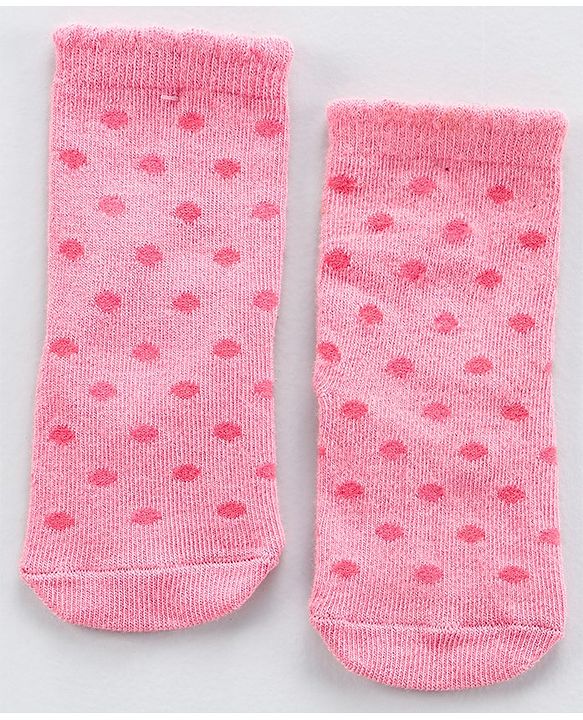Cute Walk by Babyhug Anti Bacterial Ankle Length Stripe Socks Pack of 5 - Pink White