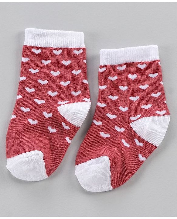 Cute Walk by Babyhug Anti Bacterial Ankle Length Socks Pack of 5 - Pink White