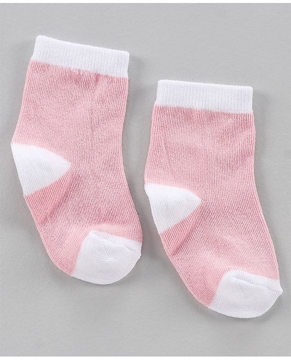 Cute Walk by Babyhug Anti Bacterial Ankle Length Socks Pack of 5 - Pink White
