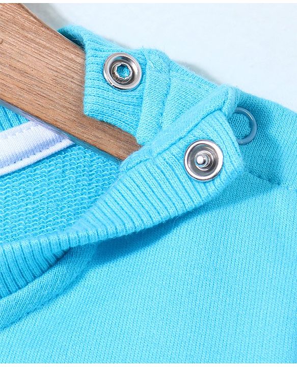 Babyhug Full Sleeves Sweatshirt Penguin Print - Blue