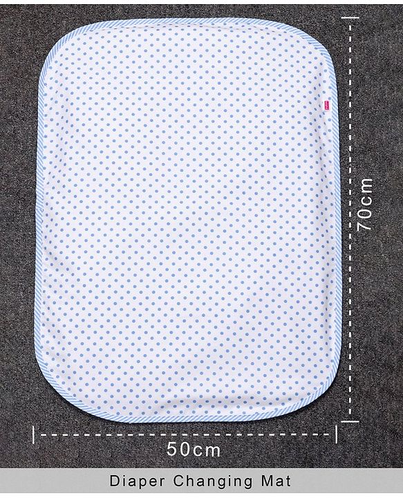 Babyhug 100% Premium Cotton Pillow Bolster & Diaper Changing Mat Set of 4 - Asterisk Grey