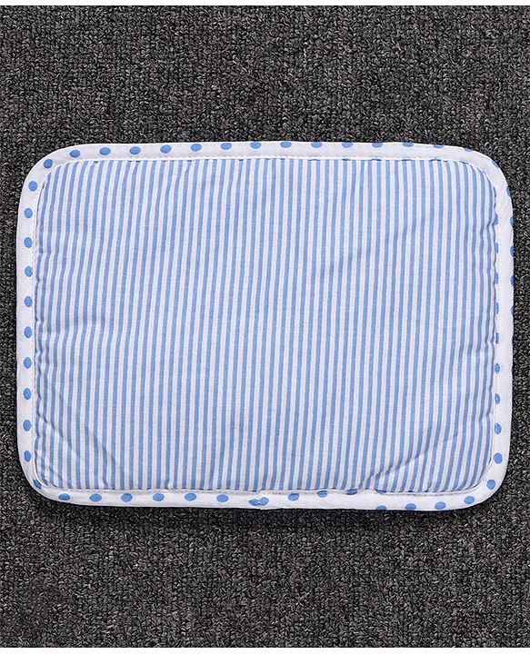 Babyhug 100% Premium Cotton Pillow Bolster & Diaper Changing Mat Set of 4 - Asterisk Grey