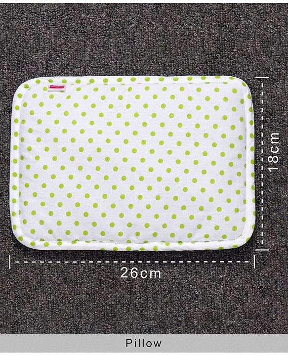 Babyhug 100% Premium Cotton Pillow Bolster & Diaper Changing Mat Set of 4 - Asterisk Grey