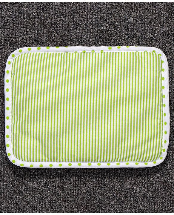 Babyhug 100% Premium Cotton Pillow Bolster & Diaper Changing Mat Set of 4 - Asterisk Grey