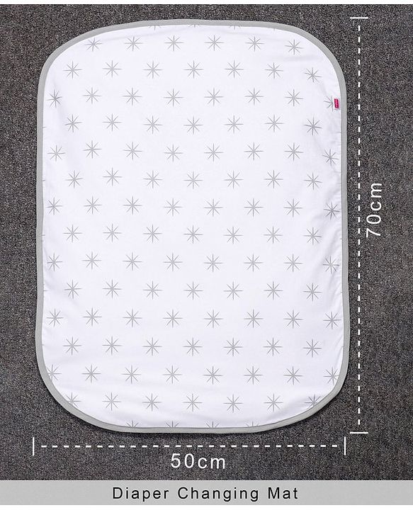 Babyhug Cotton Diaper Changing Mat Small - Grey
