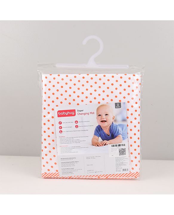 Babyhug Cotton Diaper Changing Mat Small - Grey