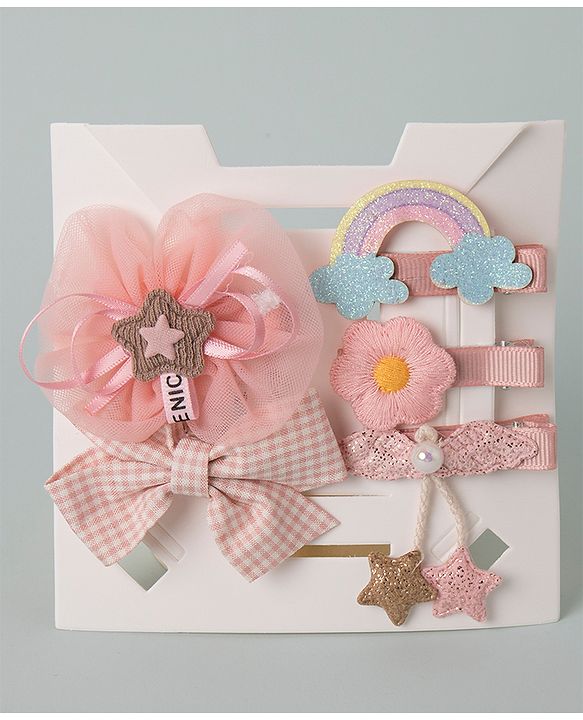Babyhug Hair Accessories Combo Set - Pink