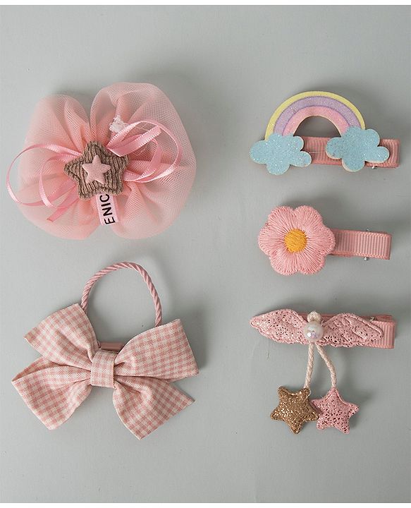 Babyhug Hair Accessories Combo Set - Pink