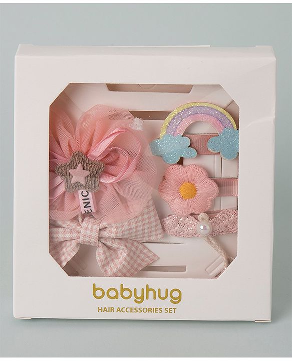 Babyhug Hair Accessories Combo Set - Pink