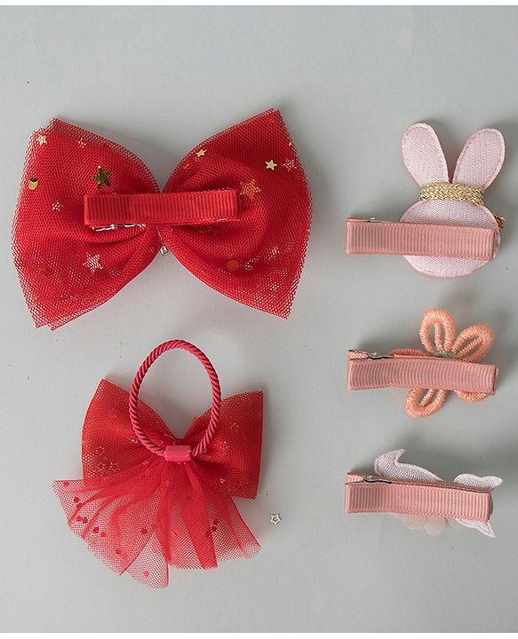 Babyhug Hair Accessories Combo Set - Red