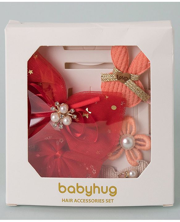 Babyhug Hair Accessories Combo Set - Red