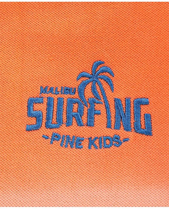 Pine Kids Half Sleeves Biowashed Tee - Orange