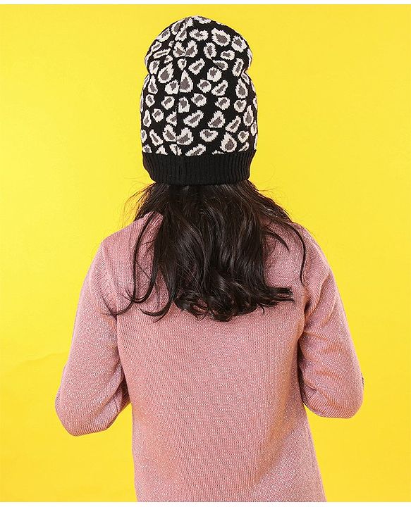 Pine Kids All Over Jacquard with Sherpa Lining Cap Gloves & Snood Pack of 3 - Black