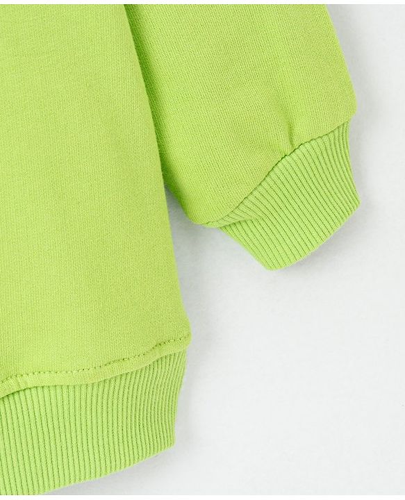 Babyhug Full Sleeves Sweatshirt Car Print - Green