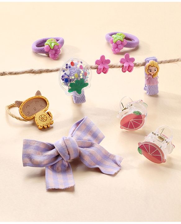 Babyhug Hair Accessories Combo - Purple