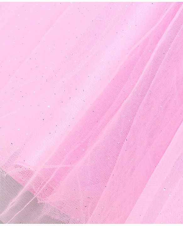 Babyhug Sleeveless Party Wear Frock Floral Embroidery - Pink