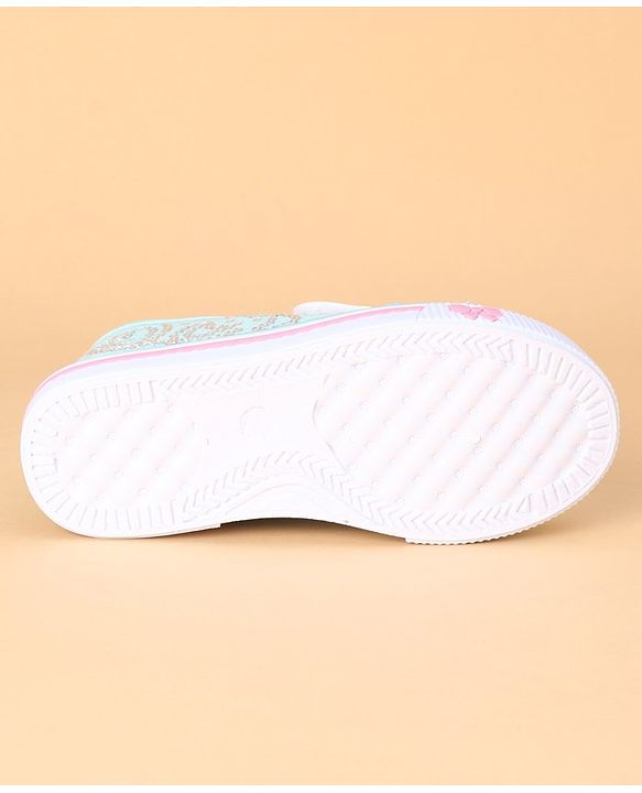 Cute Walk by Babyhug Casual Shoes Bow Applique - Sky Blue