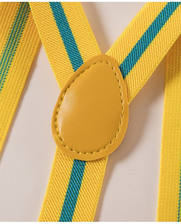 Pine Kids Free Size Bow and Suspender Set - Yellow