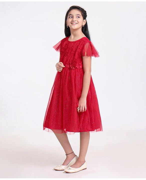 Pine Kids Half Sleeves Knee Length Party Dress - Lollipop