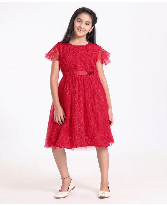 Pine Kids Half Sleeves Knee Length Party Dress - Lollipop