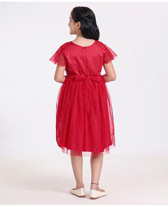 Pine Kids Half Sleeves Knee Length Party Dress - Lollipop