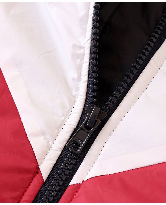 Pine Kids Full Sleeves Color Block Hooded Jacket - Red