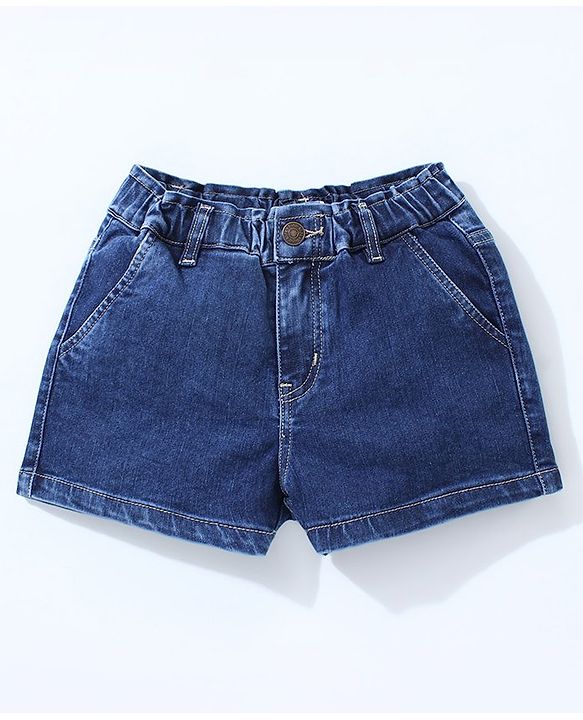 Pine  Kids Mid Thigh Shorts - Blue
