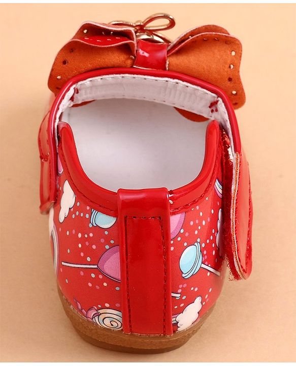 Cute Walk by Babyhug Sandals Bow Applique - Red