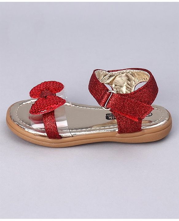 Cute Walk by Babyhug Party Wear Sandals - Red