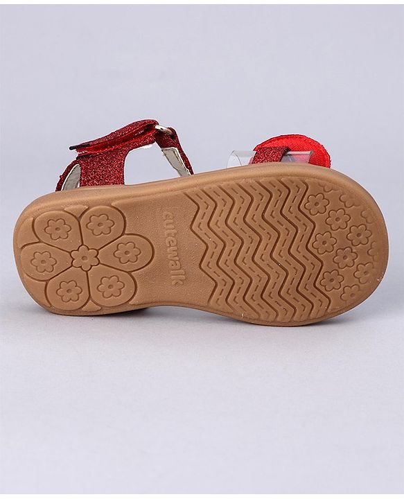 Cute Walk by Babyhug Party Wear Sandals - Red