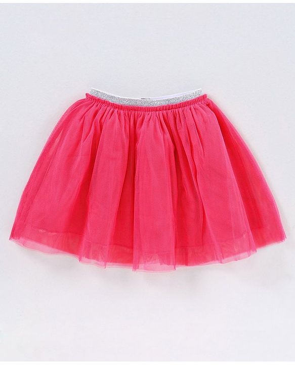 Babyhug Full Sleeves Printed Top & Skirt - Navy Blue Pink
